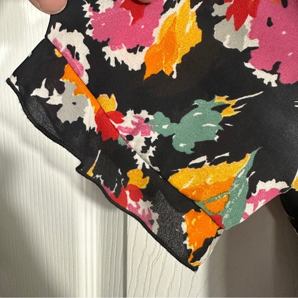 Zara multicolor wrap blouse, Trafaluc Collection, size small, spring, floral - Picture 7 of 9
